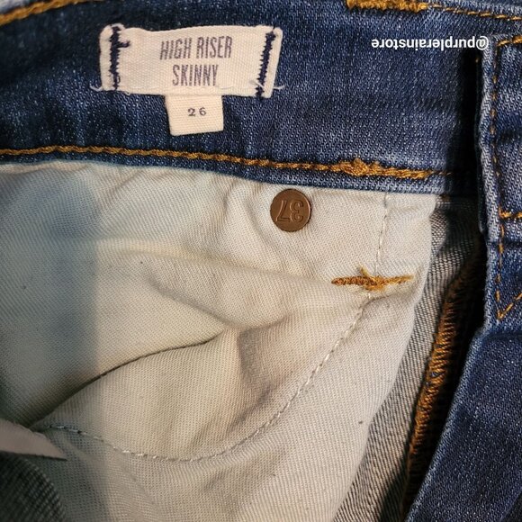 Madewell Jeans Size 26 High Riser Skinny Atlantic Wash A5698 Stretch Denim - Picture 4 of 11